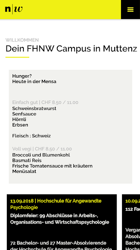 Android application FHNW Campus App Muttenz screenshort
