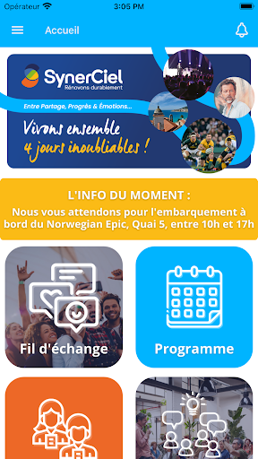 Android application Temps Fort Synerciel 2023 screenshort