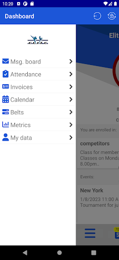 Android application Elite Martial Arts screenshort