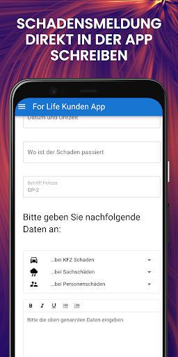For Life Kunden App Screen 3