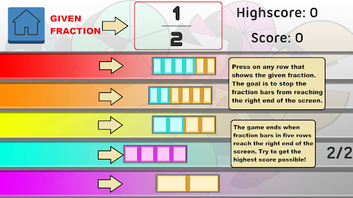 Android application Moving Fractions screenshort