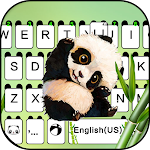 Cover Image of Download Cute Baby Panda Keyboard Theme  APK