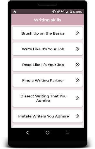 Writing skills improvement Screen 2