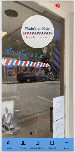 Android application Wade's on Main Barbershop screenshort