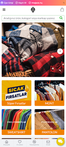 Android application Avarell Giyim screenshort