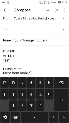 Android application Rune Input - Younger Futhark screenshort
