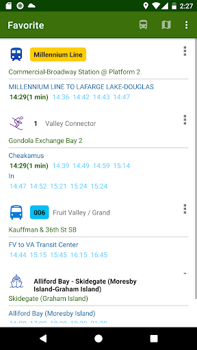 British Columbia Bus Time Screen 3