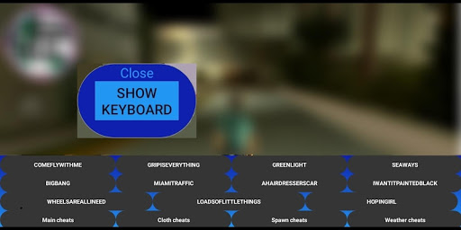 Full Cheats Keyboard for Vice