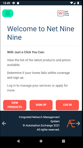 Android application Net Nine Nine screenshort