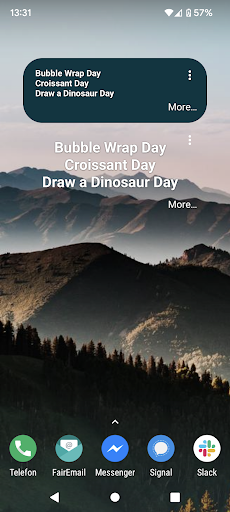 Android application World Days screenshort