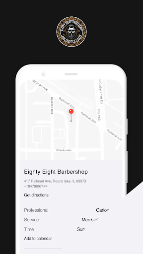 Android application Eighty Eight Barbershop screenshort