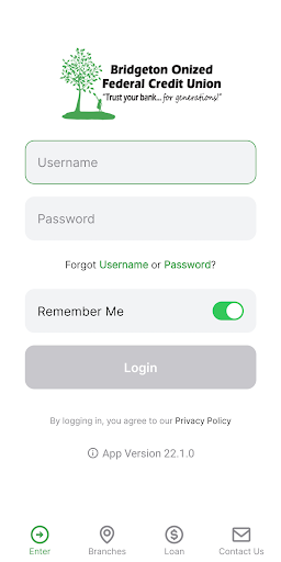 Android application Bridgeton Onized Federal CU screenshort