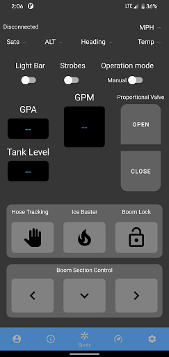 Android application VSI Spray Control screenshort
