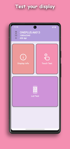 Android application Screen test and info screenshort