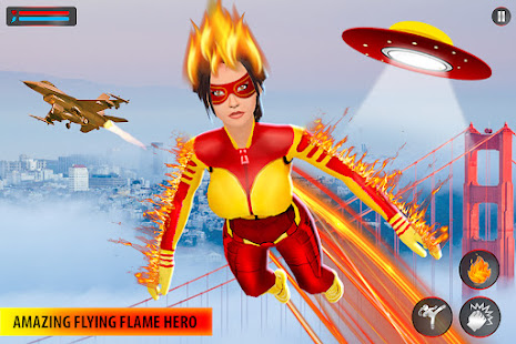 Flying Superhero robot City Rescue simulator games 15