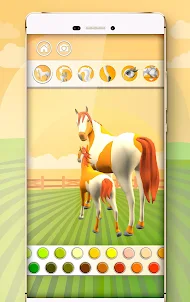 Horse Coloring Book 3D