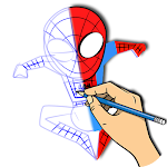 Cover Image of ダウンロード How To Draw Cool Superheroes  APK