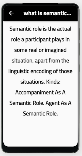 Android application semantics roles screenshort