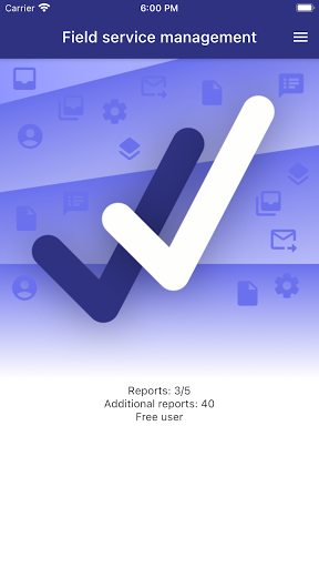 Android application ServiceZoid: Digital reports screenshort