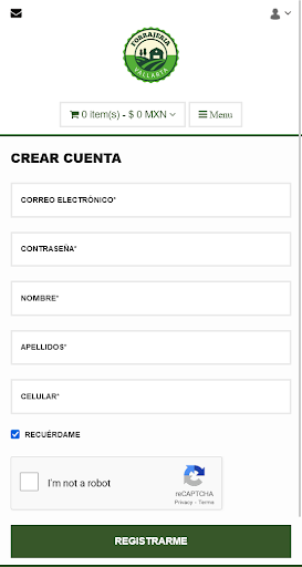 Android application Forrajeria Vallarta screenshort