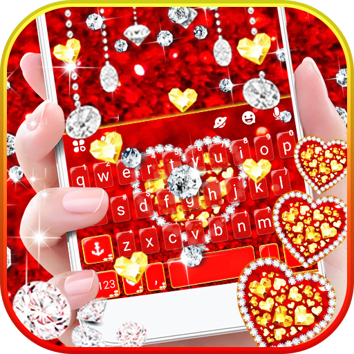Luxury Diamond Heart Keyboard logo