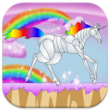 Rainbow unicorn attack icon