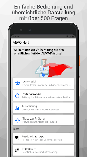 Android application AEVO-Held Prüfungsvorbereitung screenshort