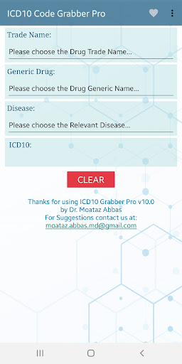 ICD10 Code Grabber PRO Screen 3