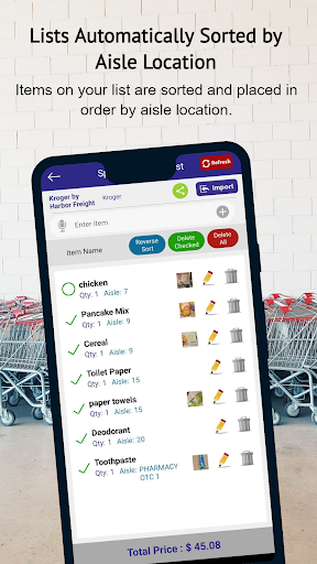 Android application Speed Shopping List screenshort