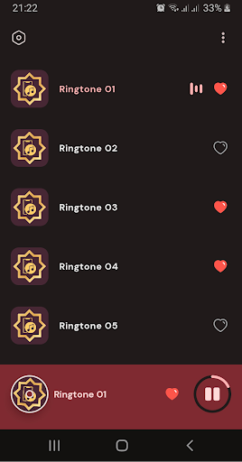 Android application Arabic Islamic Ringtones screenshort