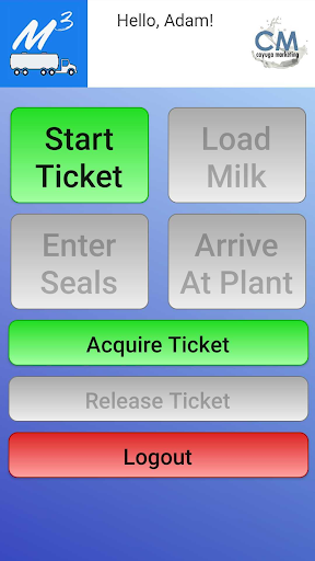 Mobile Milk Manager (M3) Screen 3