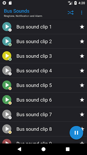 Android application Bus Sounds screenshort