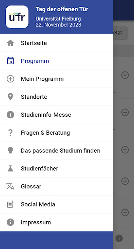 Android application openUFR - Universität Freiburg screenshort