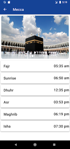 Android application Azan Saudi Arabia screenshort