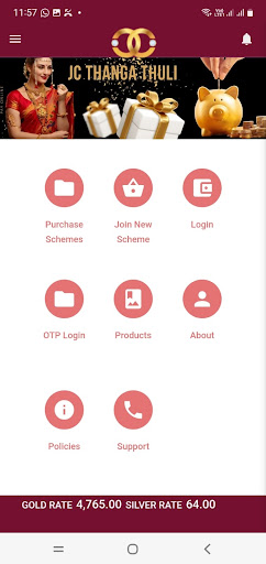 Android application JC GOLD THANGA THULI screenshort
