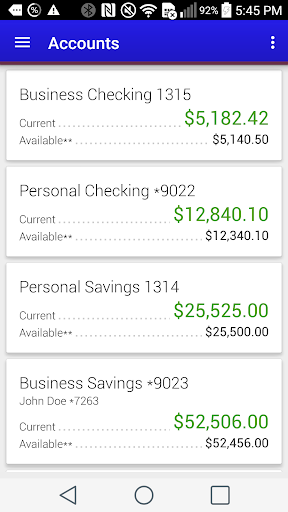 Android application Salyersville National Bank screenshort