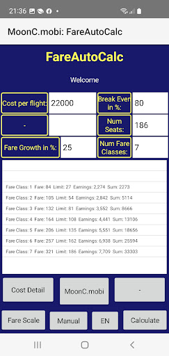 Android application FareAutoCalc screenshort