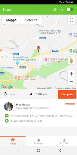 Android application Ristoranti Mad: Delivery - Fat screenshort