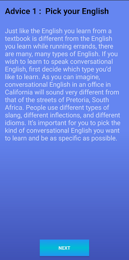 Android application Tips to Improve Your English screenshort