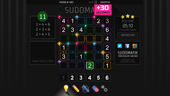 Mini Killer Sudoku SUDOMATIK Screenshot