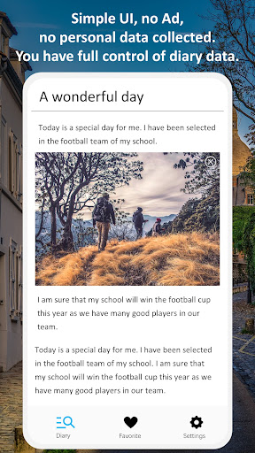 Android application Local Diary - export to .docx screenshort