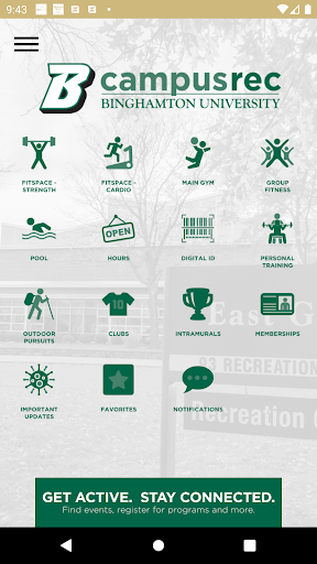 Android application Binghamton Campus Recreation screenshort