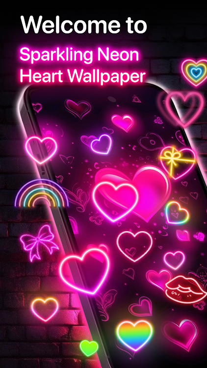 Sparkling Neon Heart Wallpaper - 1.2.0 - (Android)