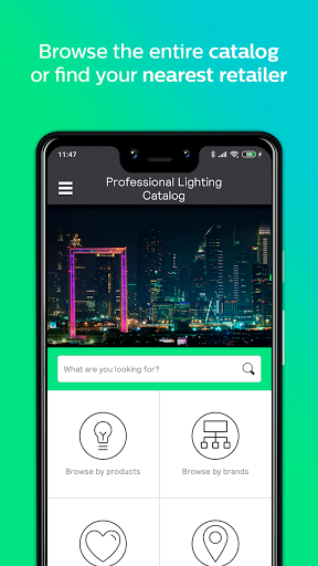 Android application Professional Lighting Catalog screenshort