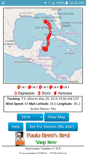 Interactive Hurricane Tracker Screen 2