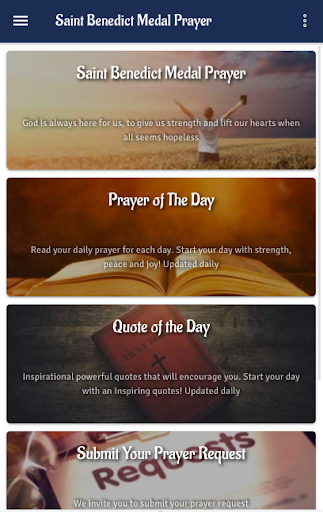 Android application Saint Benedict Medal Prayer screenshort