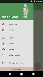 Have N' Open: Manage accounts and links Screenshot
