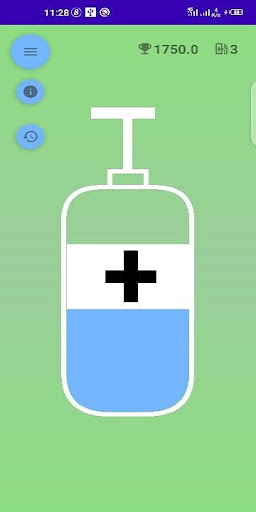 Android application Virtual Hand Sanitizer simula screenshort
