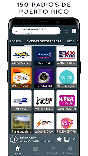 Android application Radios de Puerto Rico AM y FM screenshort
