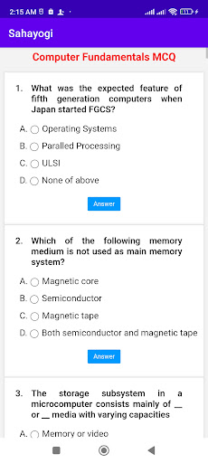 Computer Operator(MCQ) Screen 3